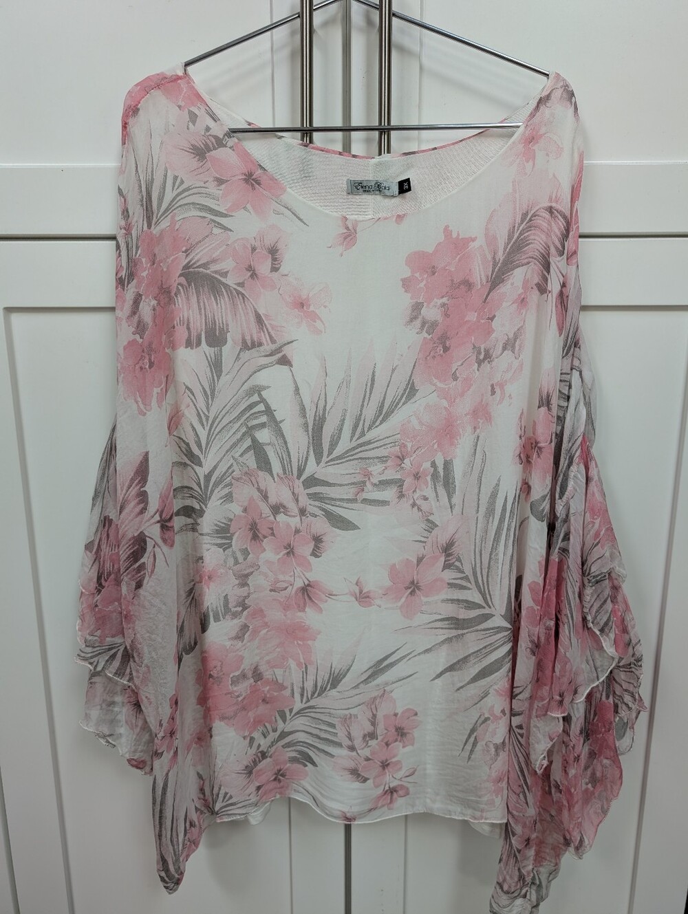 Elena Baldi Silk Floral Tunic Top - Picture 8 of 8